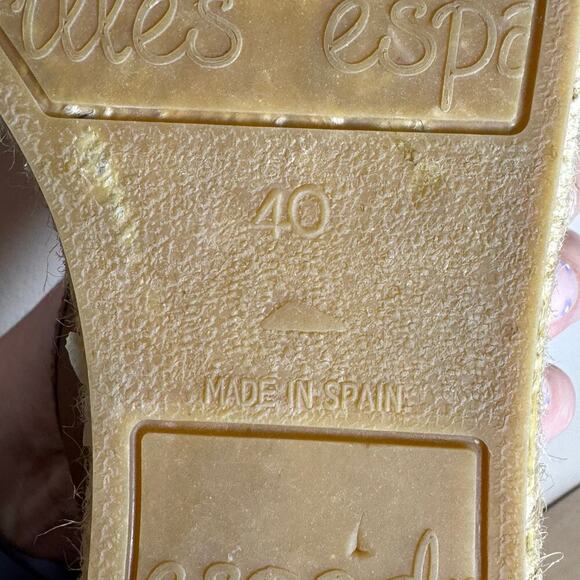 Viscata Barcelona Espadrille Flats Tan Leather Spain natural Jute Platform 40 - Picture 8 of 9